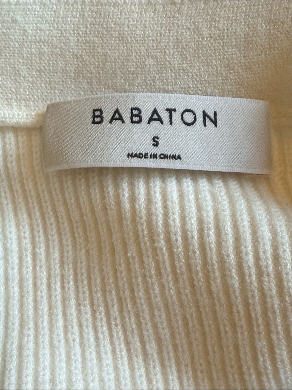 Babaton Off-White Ribbed Button-Up Cardigan - Picture 8 of 9